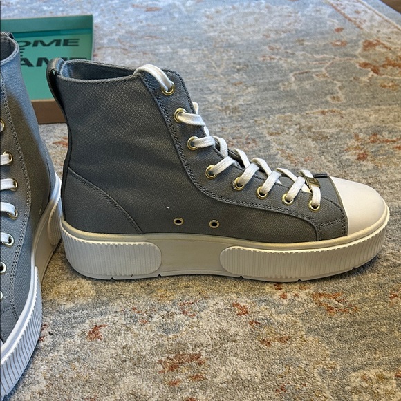 P.F. Flyers Sage Green+White High-Top Sneakers (W 8) - Picture 6 of 9